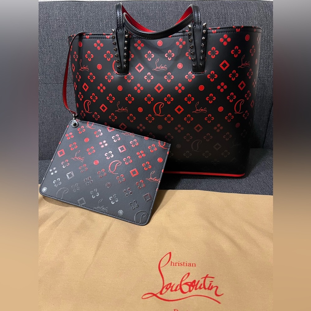 Christian Louboutin Cabata Large Tote Bag with Matching Pouch